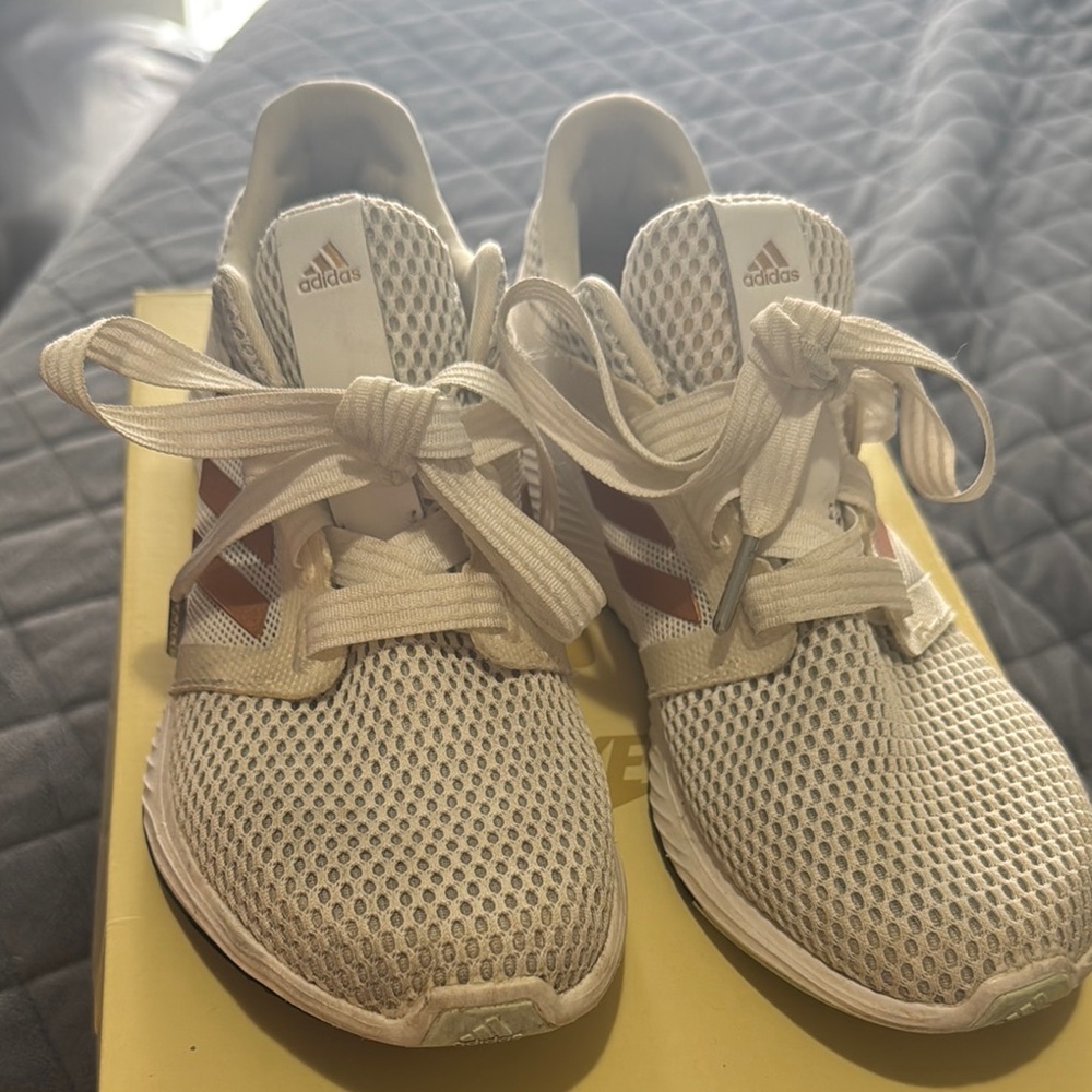 Adidas White and rose gold Sneakers